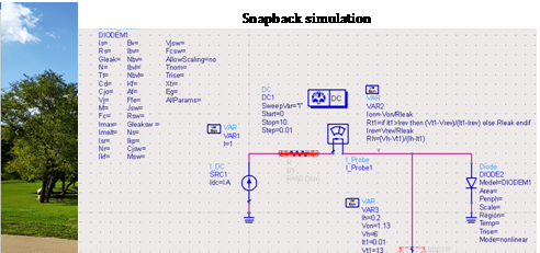 Diode Model Gleak= IrnaF Imelt= Ikf= Gleaksvv = AlowScaling=no AlParams= VAR VAR I SRCI DC CICI Sweep\kF-Ul" Start-O Step-Olli RI VAR2 Ion—Von/Rleak Rtl=if HI >lrev then endif I rev=Vrev/Rleak VAR VARS SODI P DIODE-2 Model=DIODEMl Mode*nonlinear 